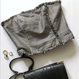 Vintage Gingham Bustier Top